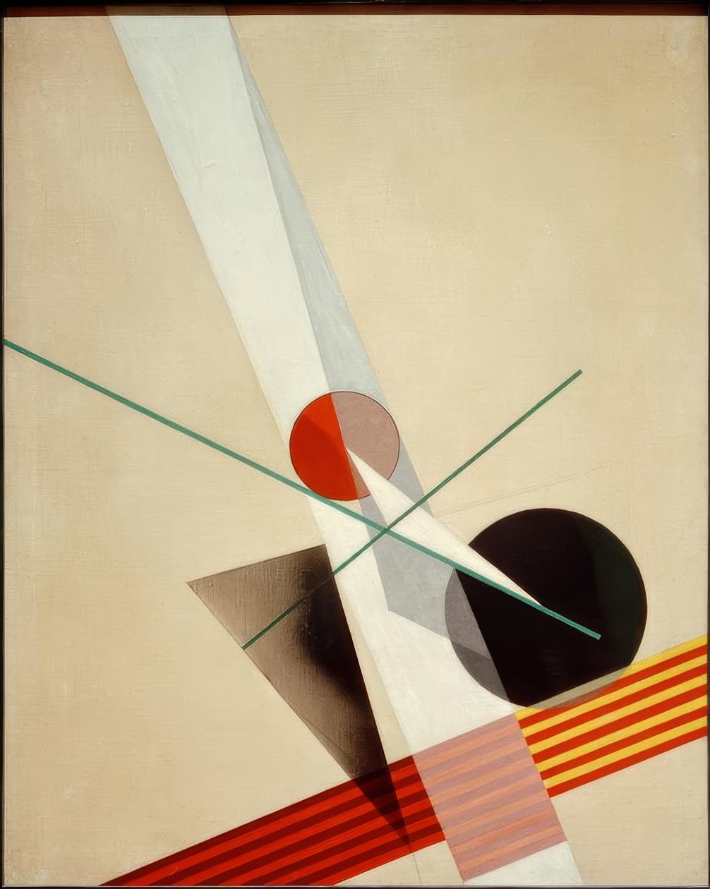 Compositie A XXI door Laszlo Moholy Nagy