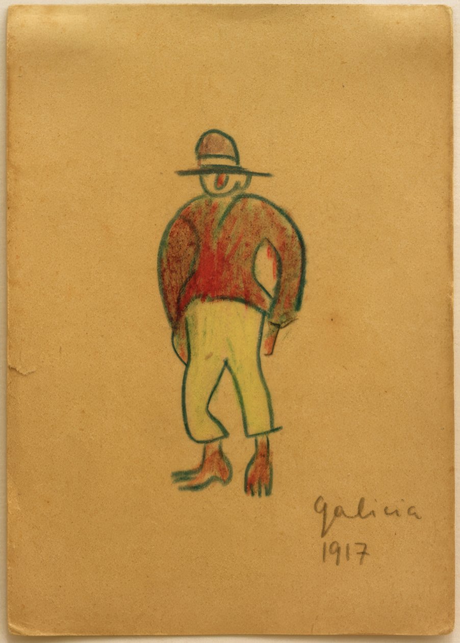 Zonder titel (Galiciër met gele broek) door Laszlo Moholy Nagy
