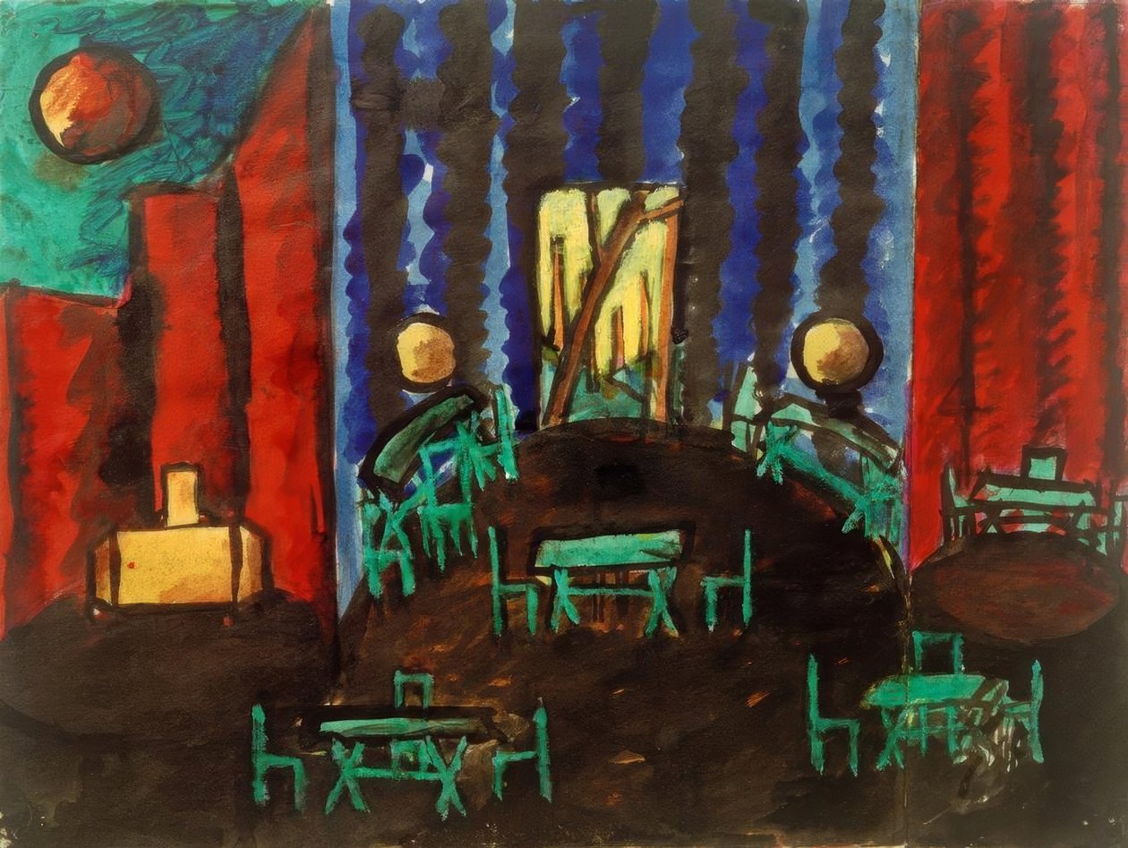 Zaal met twee nissen door Laszlo Moholy Nagy