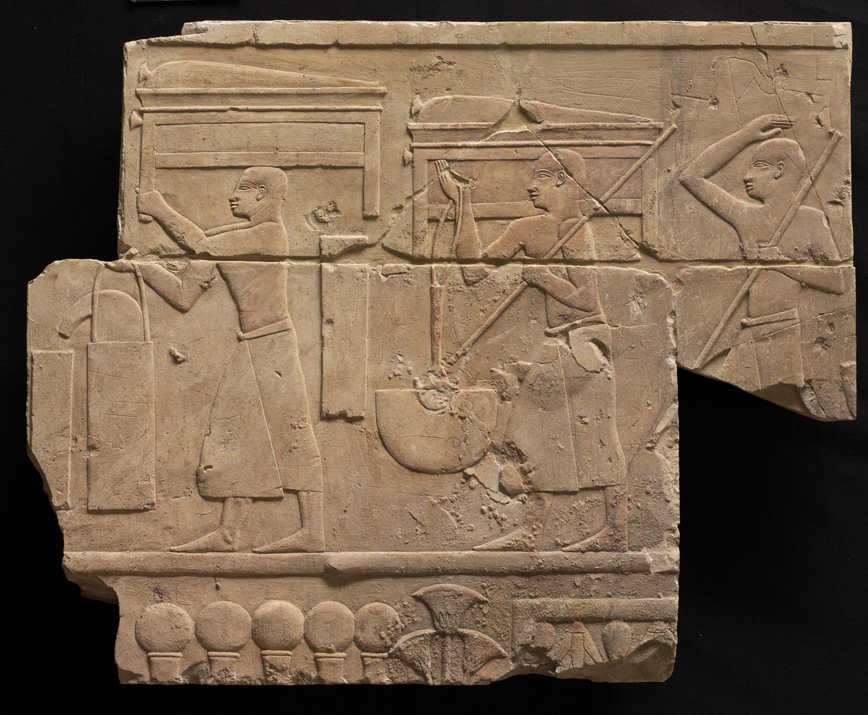 Mannen die grafuitrusting dragen, 667-647 v.Chr. door Late Period Egyptian