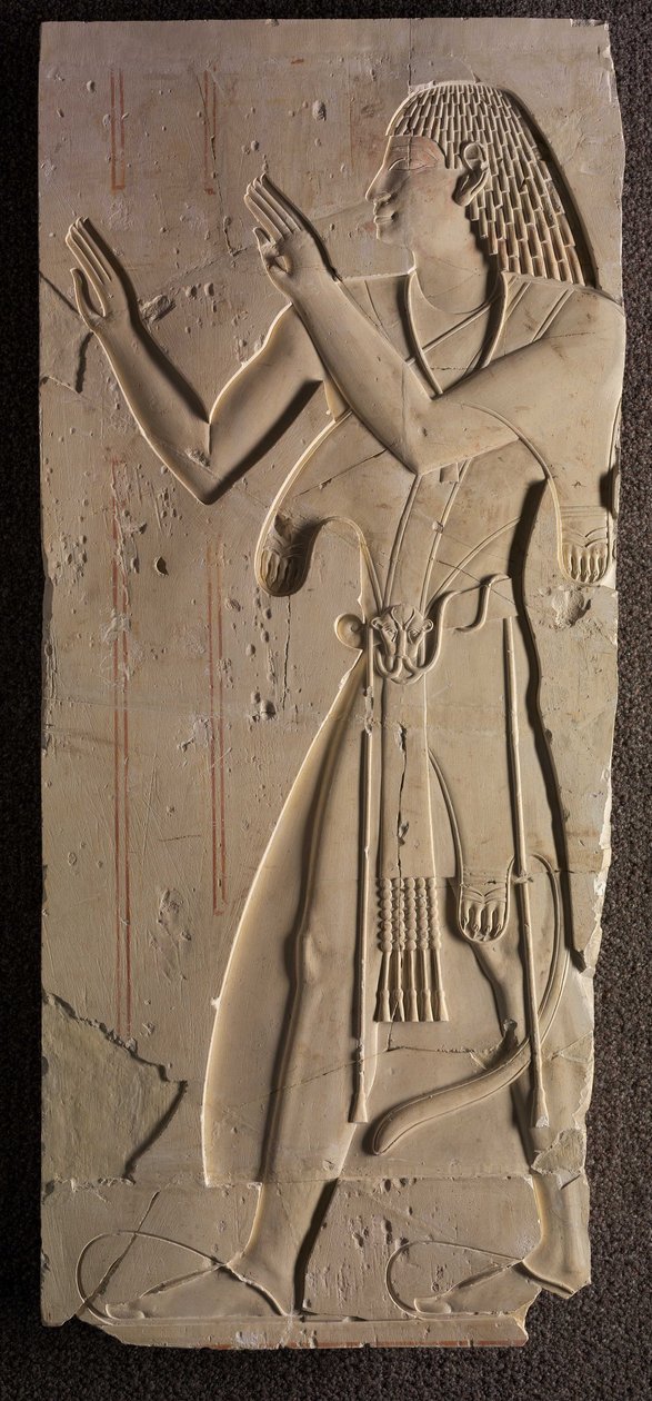 Mentuemhat in kerkelijke kleding, ca. 667-647 v.Chr. door Late Period Egyptian