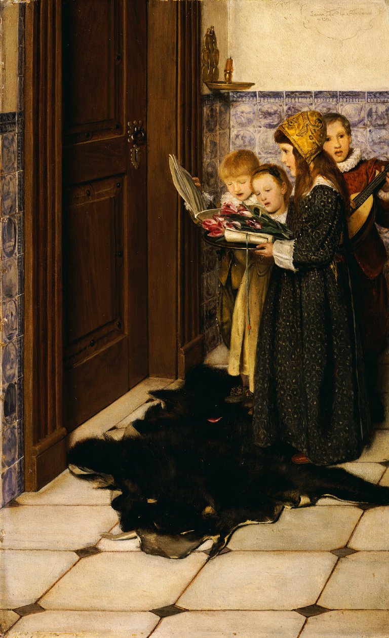 Een Kerstlied door Laura Theresa Alma Tadema