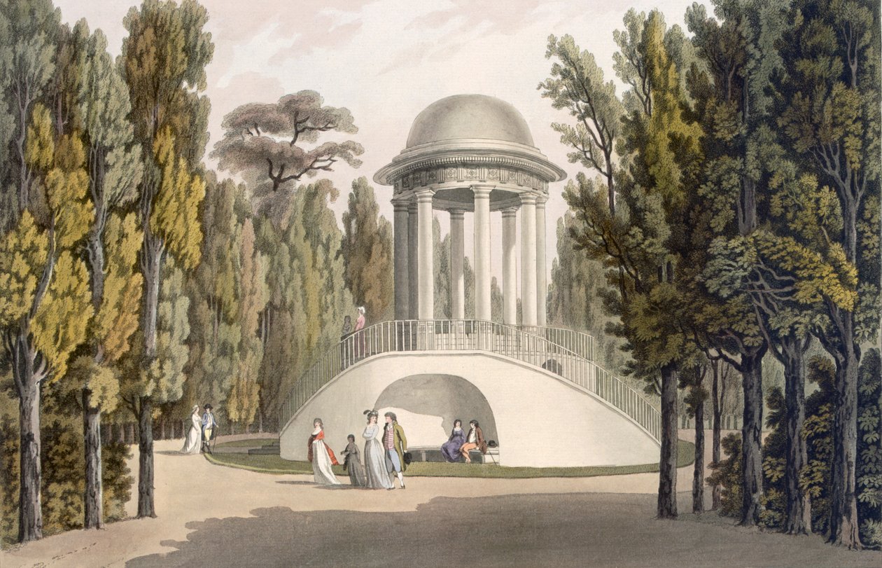 Uitzicht op de Tempel van Diana in Eisgrub door Laurenz Janscha