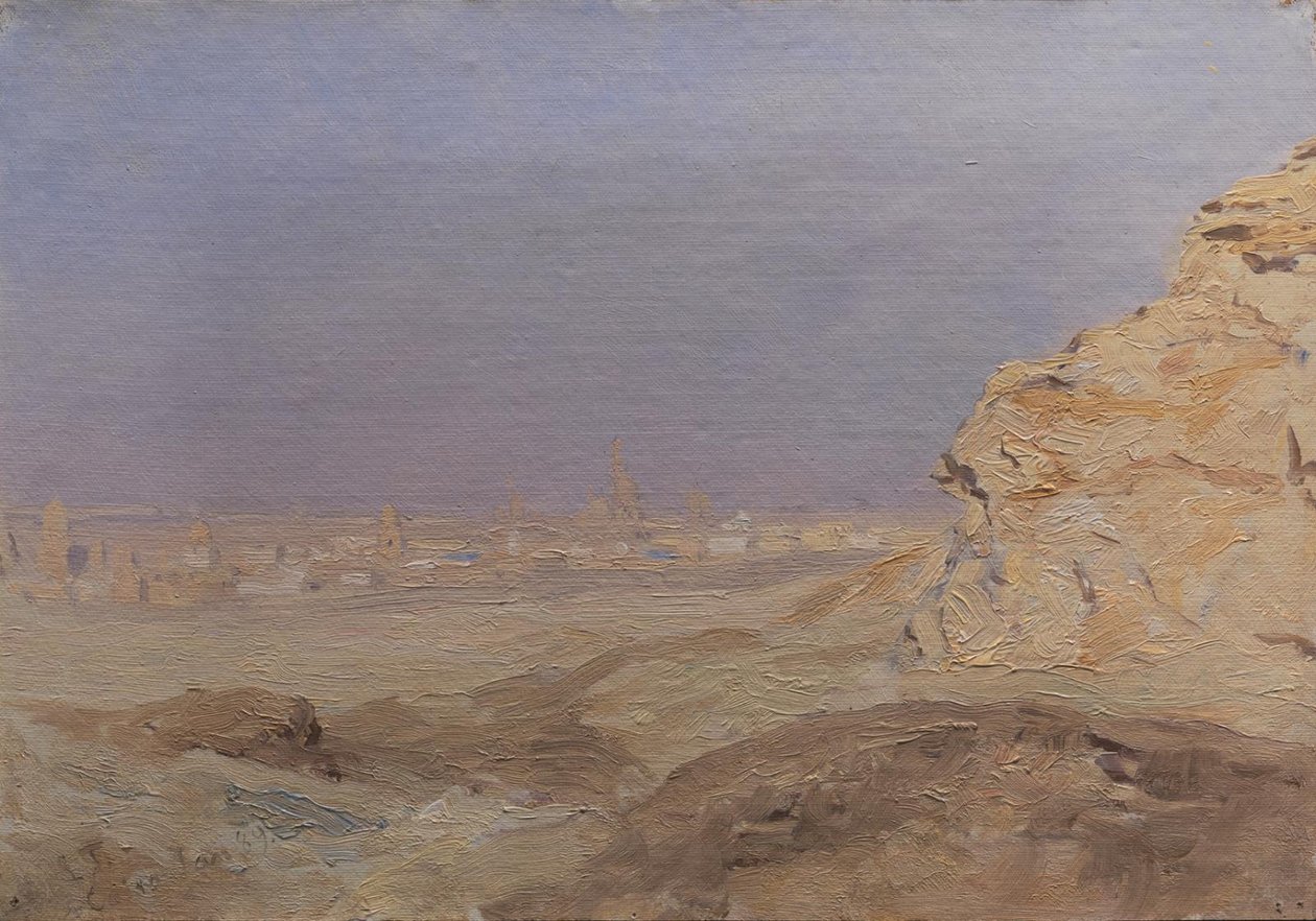 Een uitzicht op Caïro door Laurits Regner Tuxen