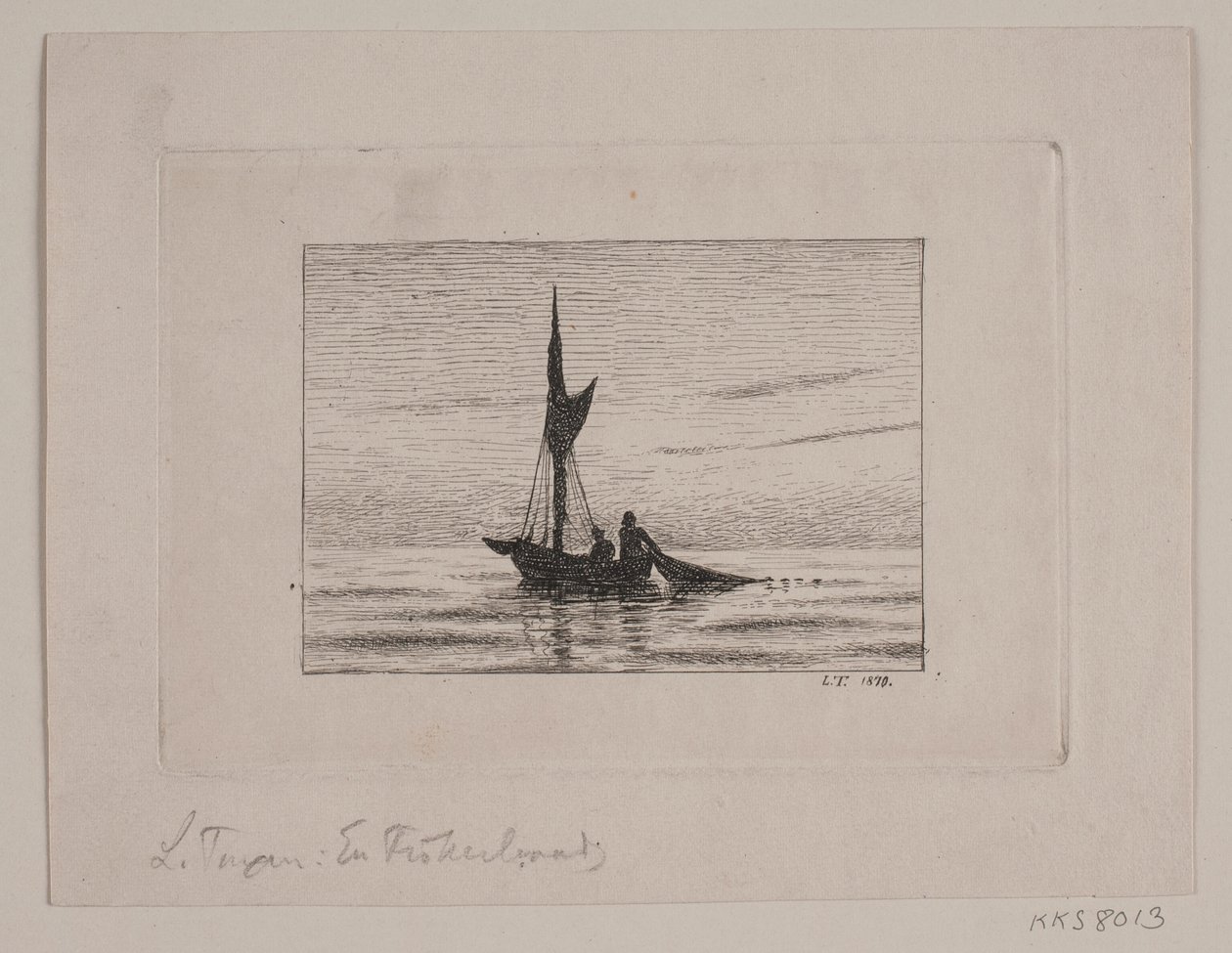 Een vissersboot door Laurits Regner Tuxen