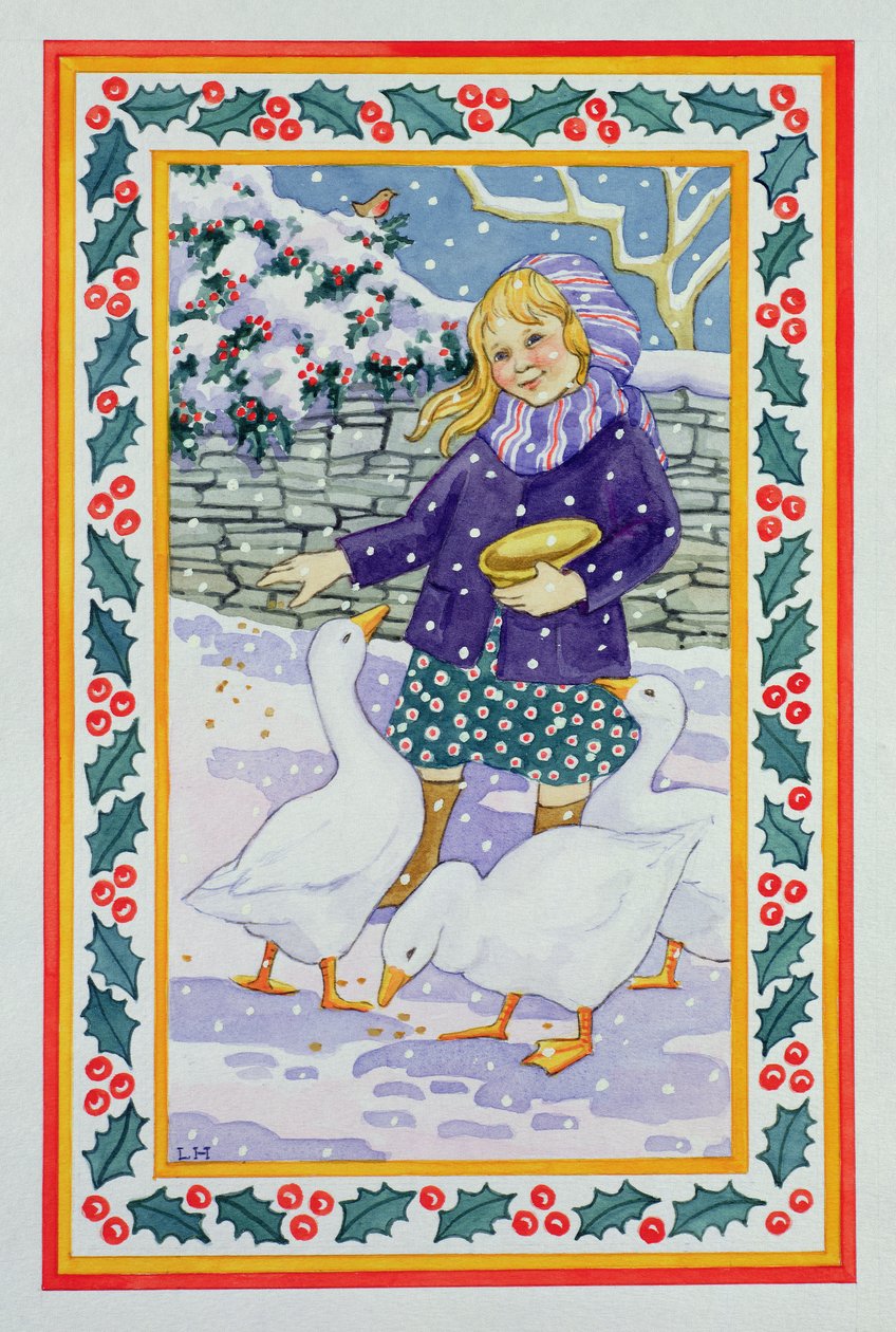 Kerstganzen door Lavinia Hamer
