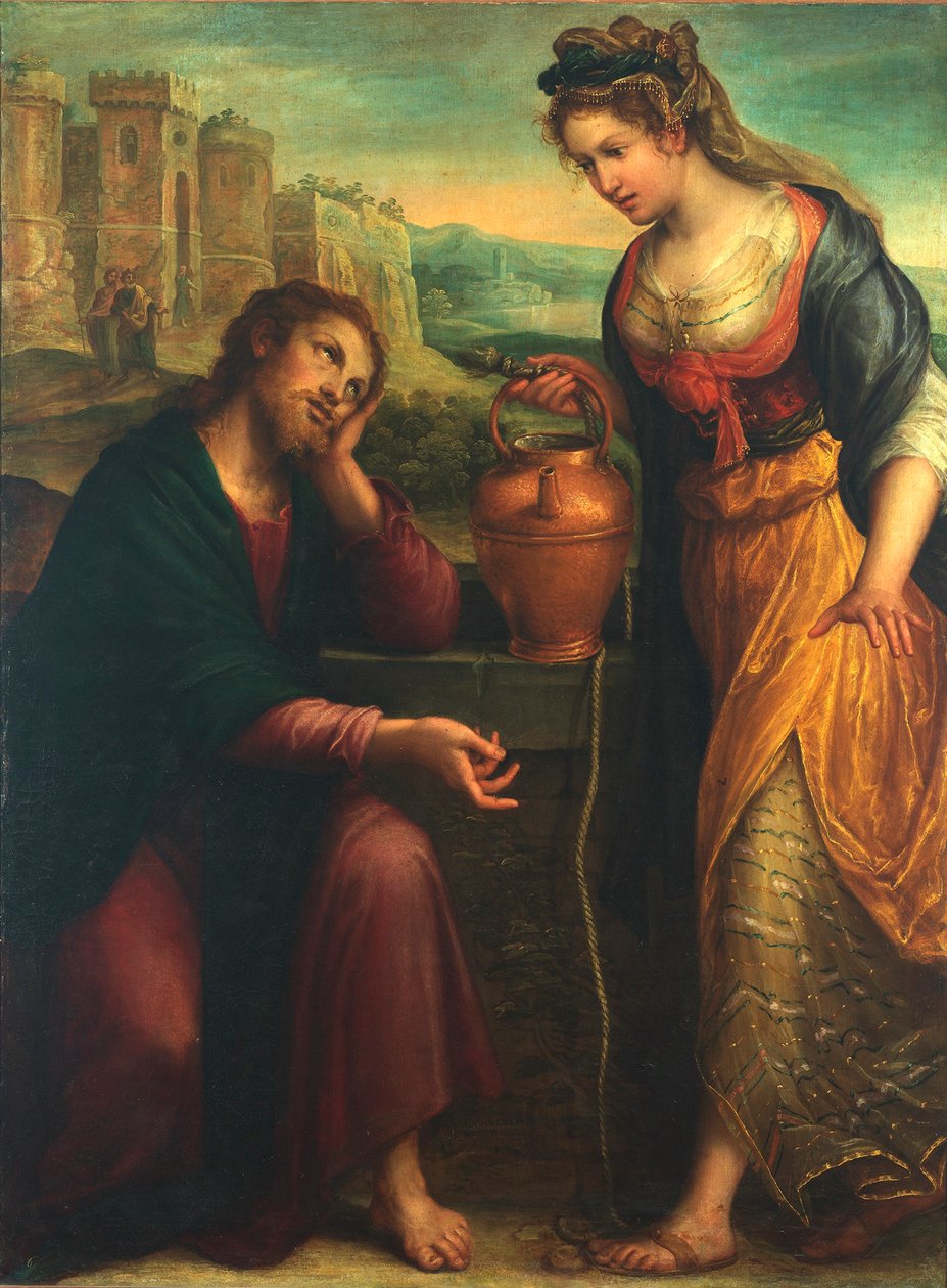 Christus en de Samaritaanse Vrouw, 1607 door Lavinia Fontana