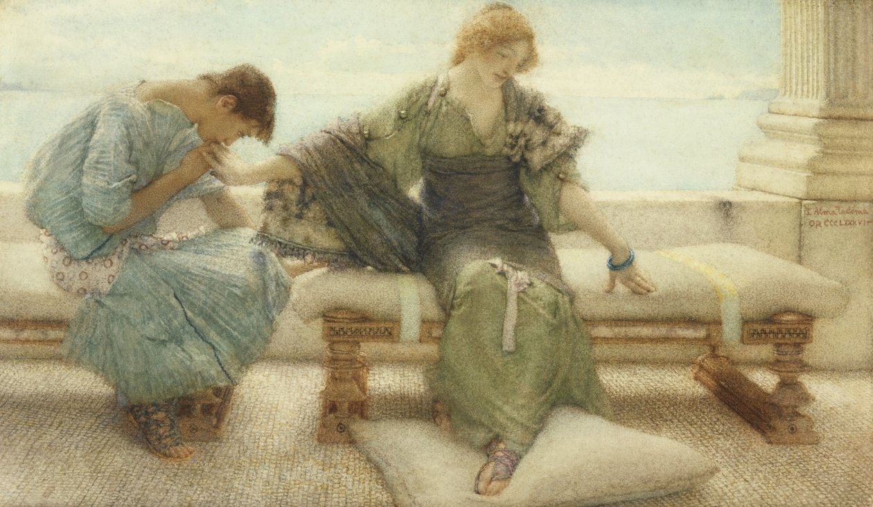 Vraag me niet meer... want bij een aanraking geef ik toe, 1886 door Lawrence Alma Tadema