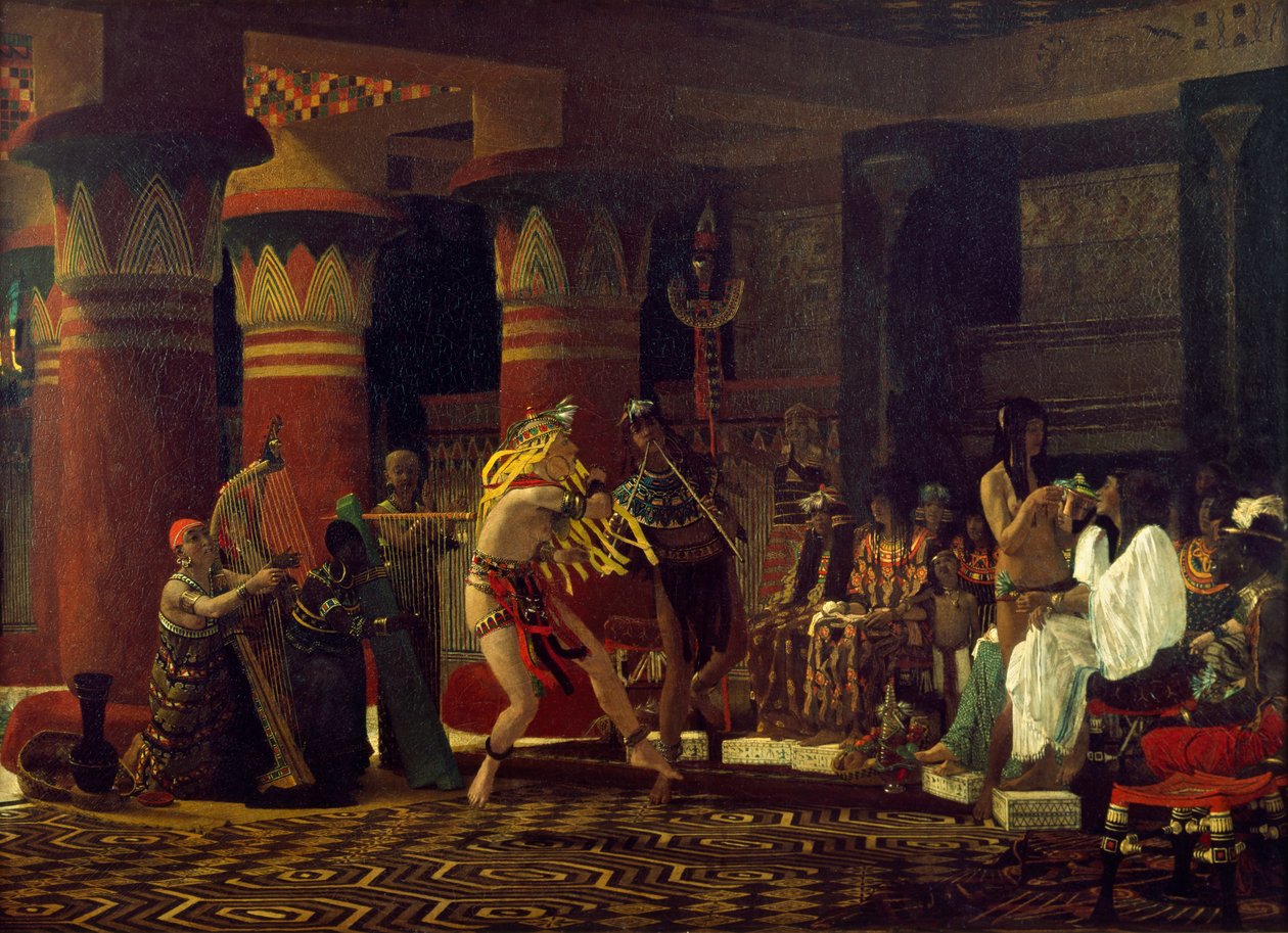 Vrijetijdsbesteding in het Oude Egypte, 3000 Jaar Geleden, 1863 door Lawrence Alma Tadema