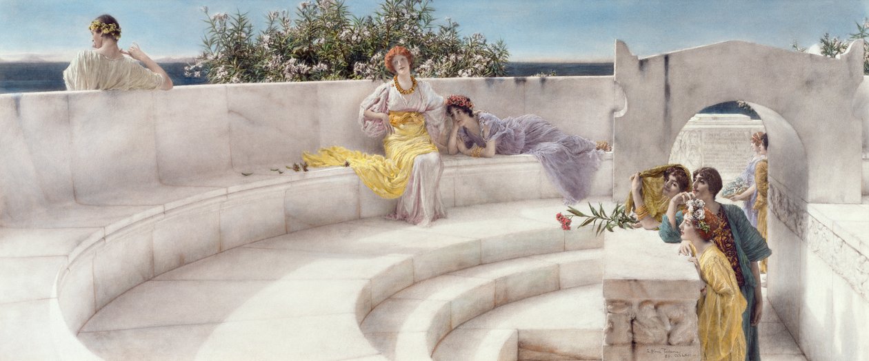 Onder het dak van blauw Ionisch weer, 1901 door Lawrence Alma Tadema