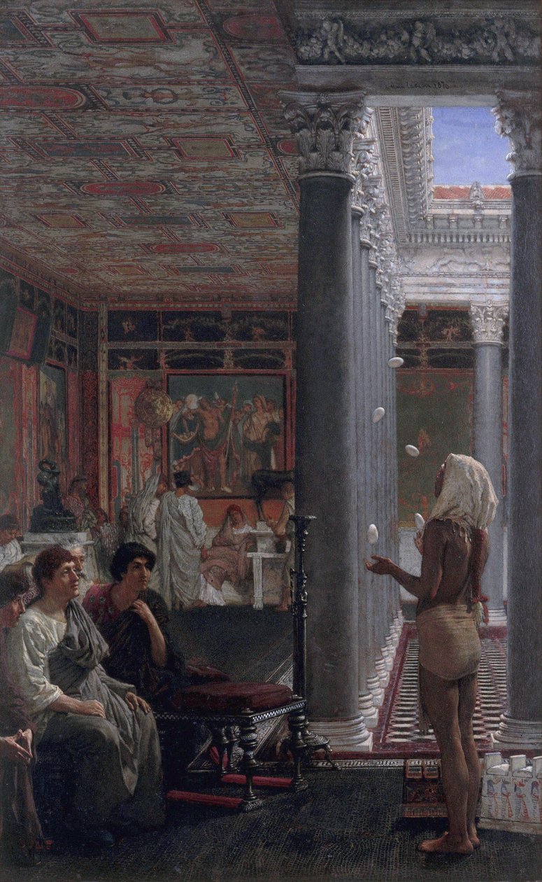 Een jongleur door Lawrence Alma Tadema