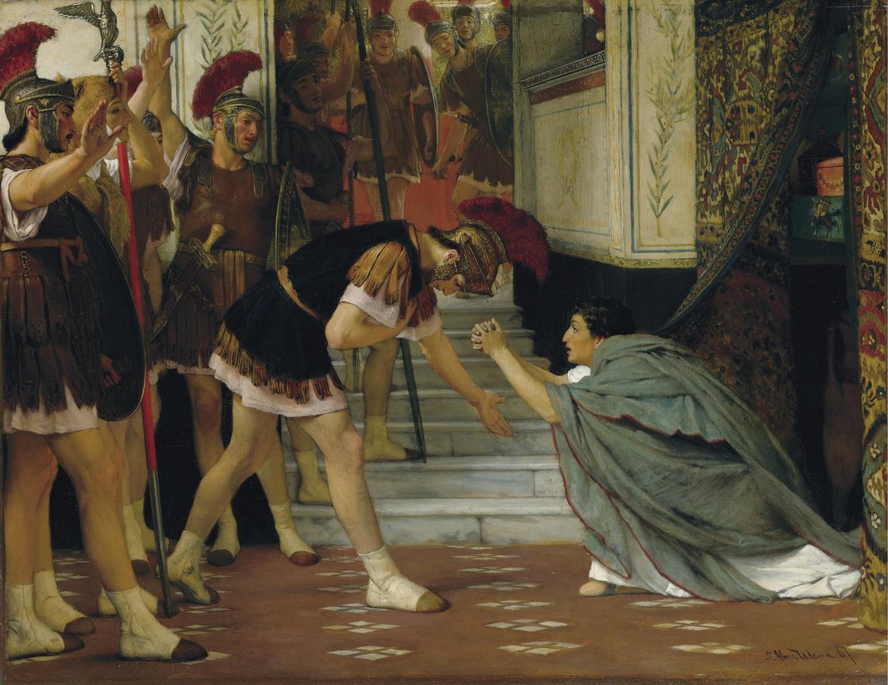 Claudius tot keizer uitgeroepen, 1867 door Lawrence Alma Tadema