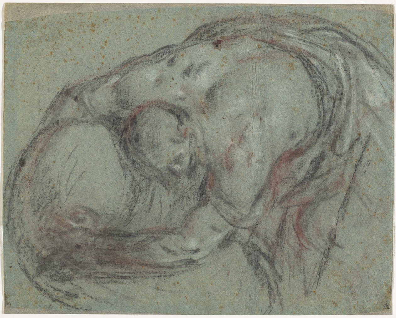 Een Man Die een Bundel Optilt door Leandro Bassano