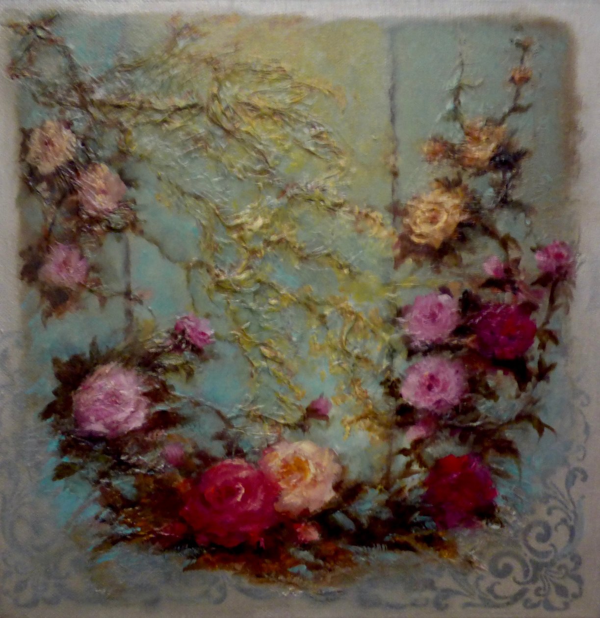 Antieke Rozen, 2024 (olieverf op doek) door Lee Campbell