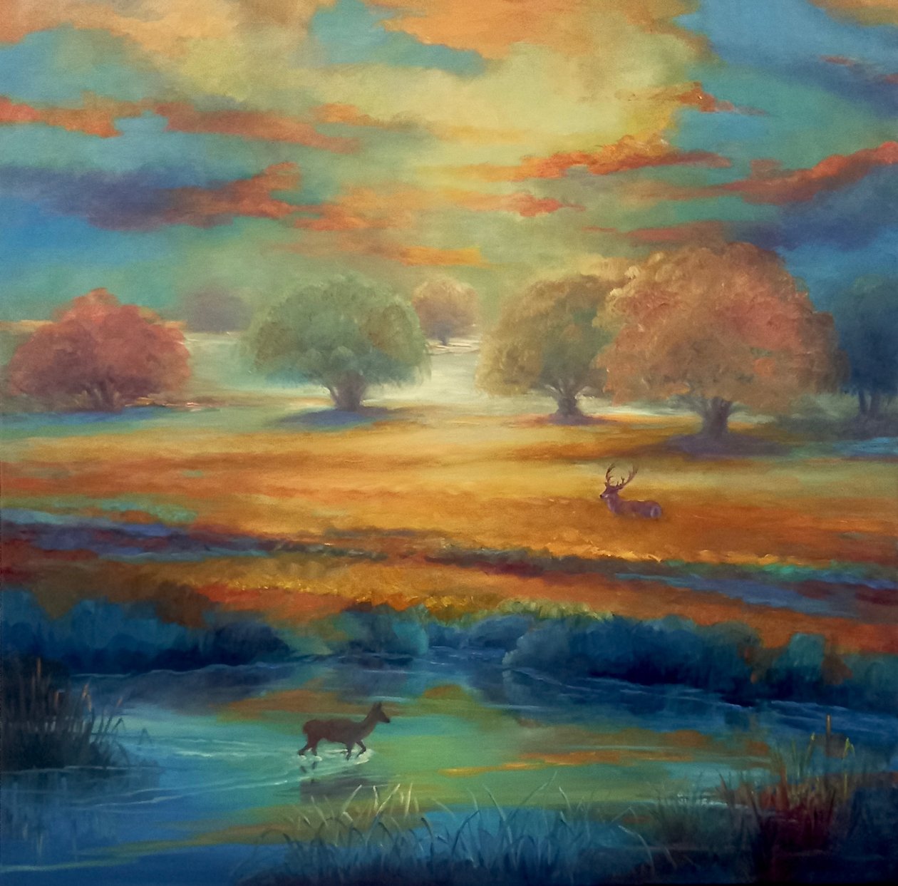 Richmond Park, Groen en Goud door Lee Campbell