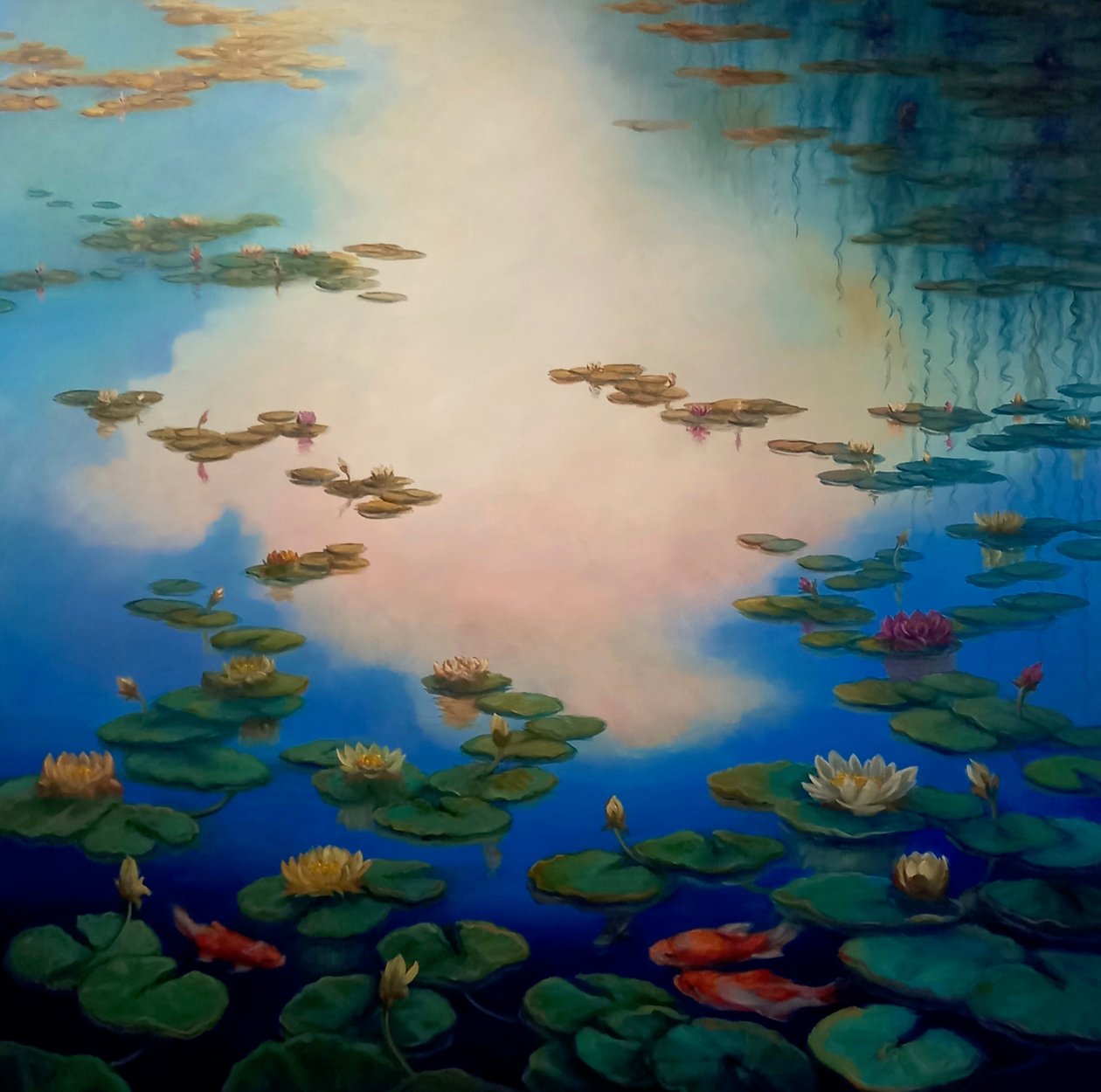 Waterlelies en Goudvissen, 2021 door Lee Campbell