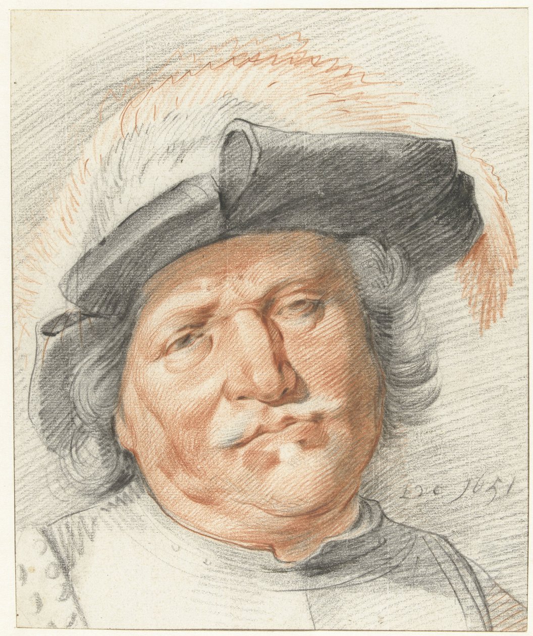 Hoofd van een man door Leendert van der Cooghen