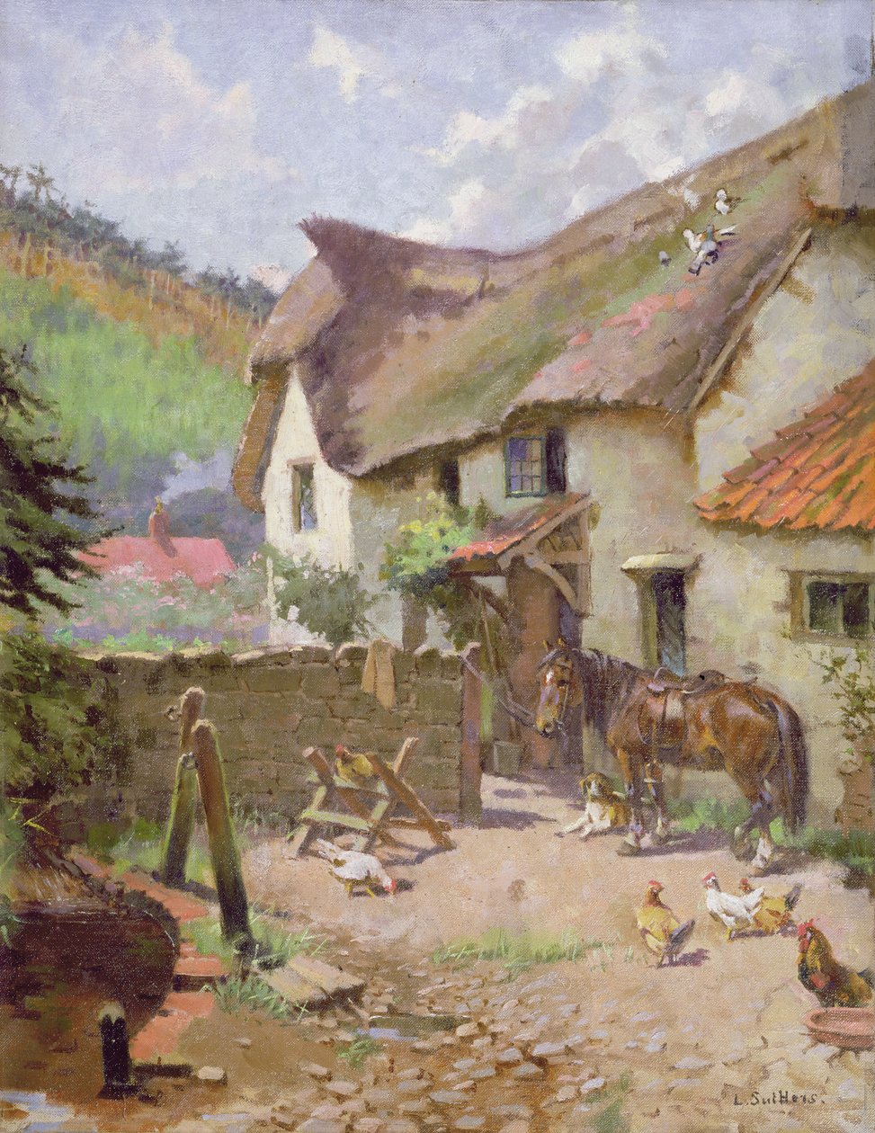 Boerenerf, Porlock, Somerset door Leghe Suthers
