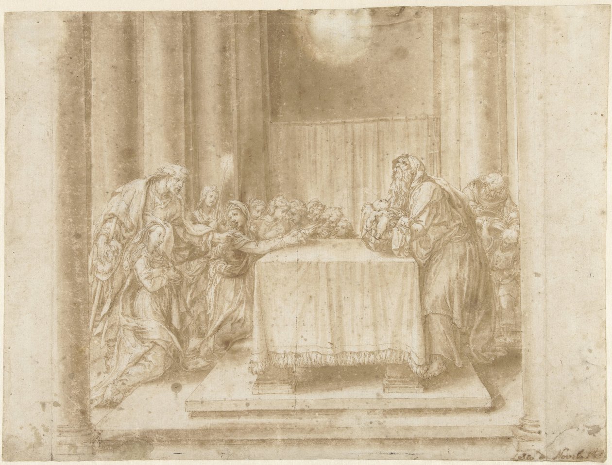 De opdracht in de tempel door Lelio Orsi