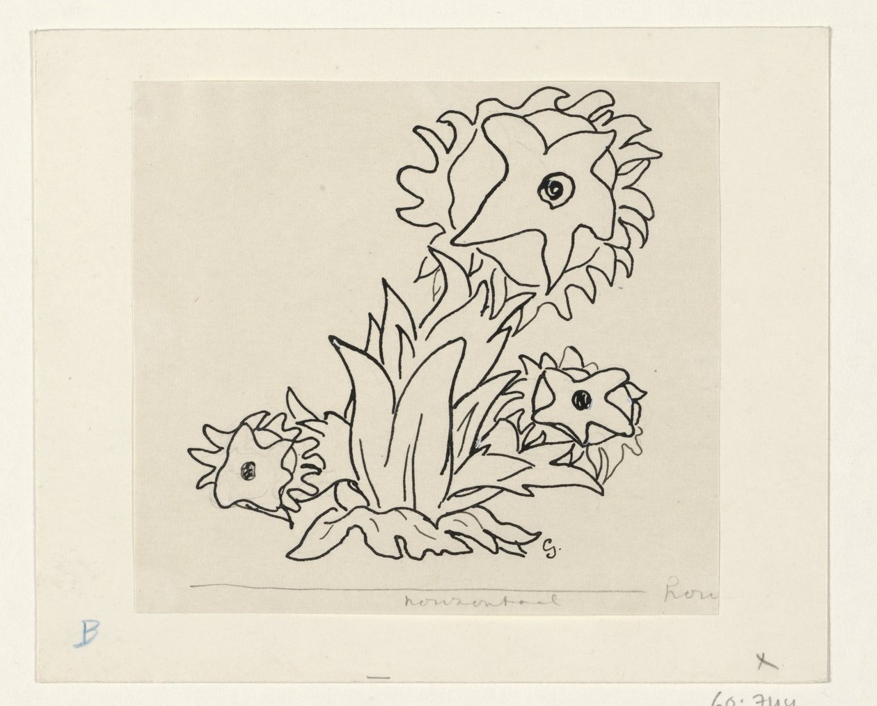 Bloemen door Leo Gestel (signed by artist)