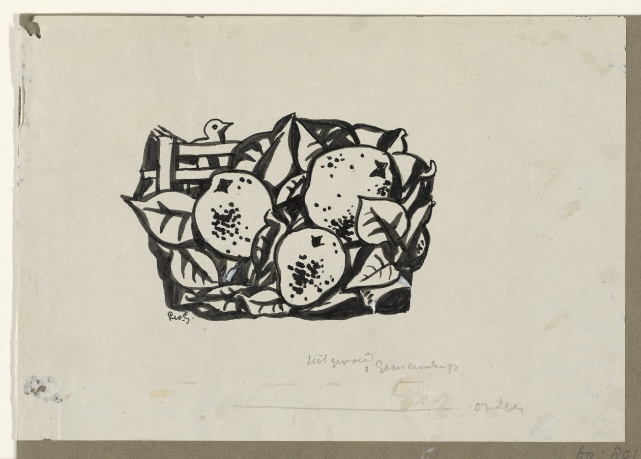 Drie peren door Leo Gestel (signed by artist)