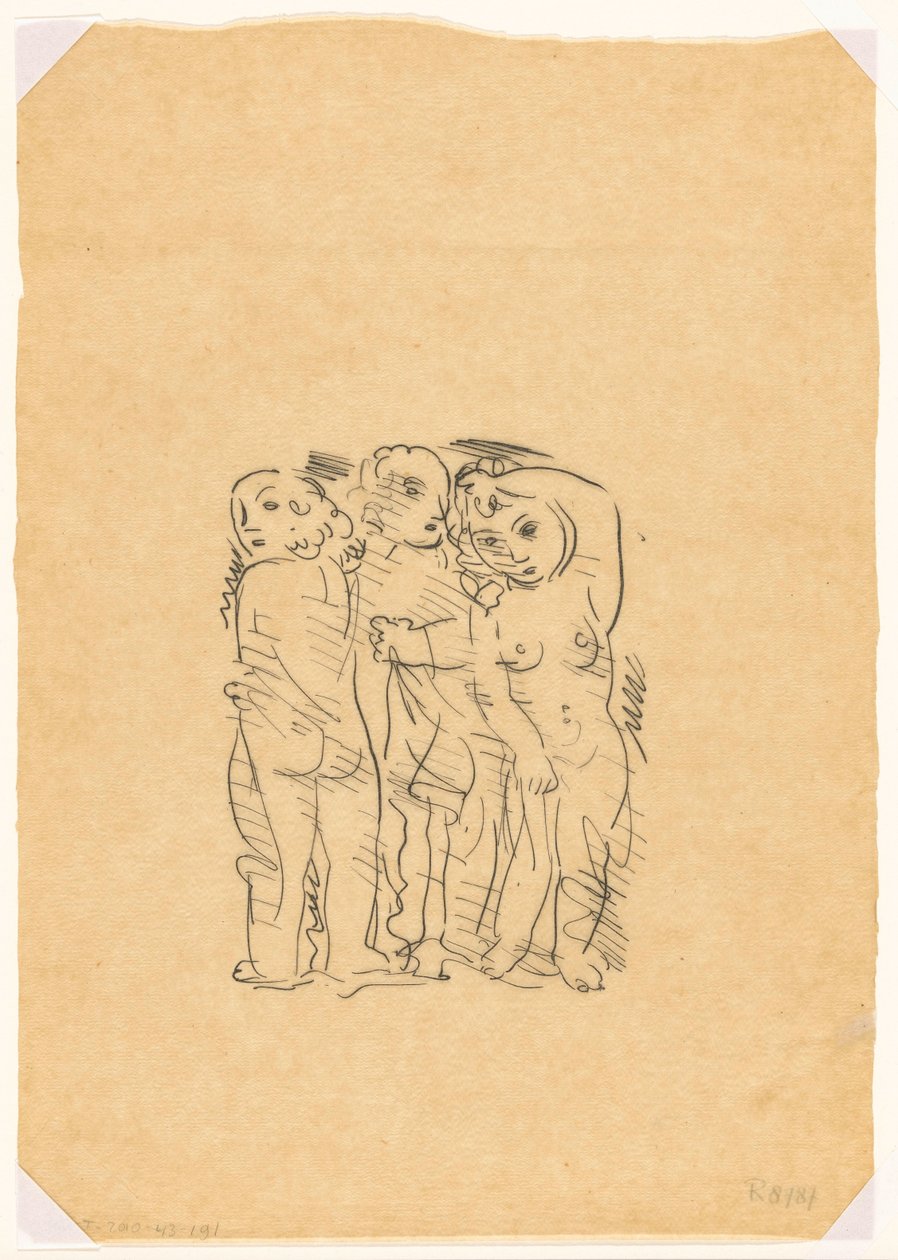 Drie gratiën (schets) door Leo Gestel