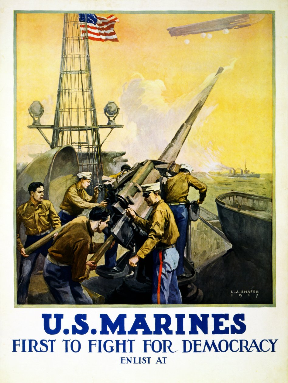 U.S. Mariniers door Leon Alaric Shafer