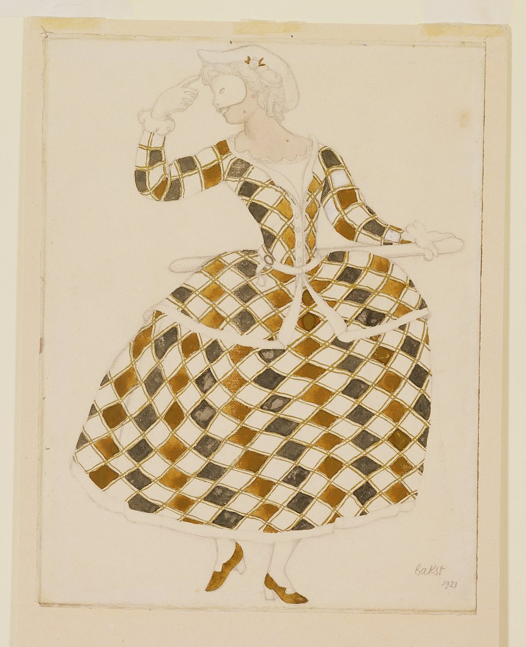 Kostuumontwerp voor Columbine, uit Doornroosje, 1921 door Leon Bakst