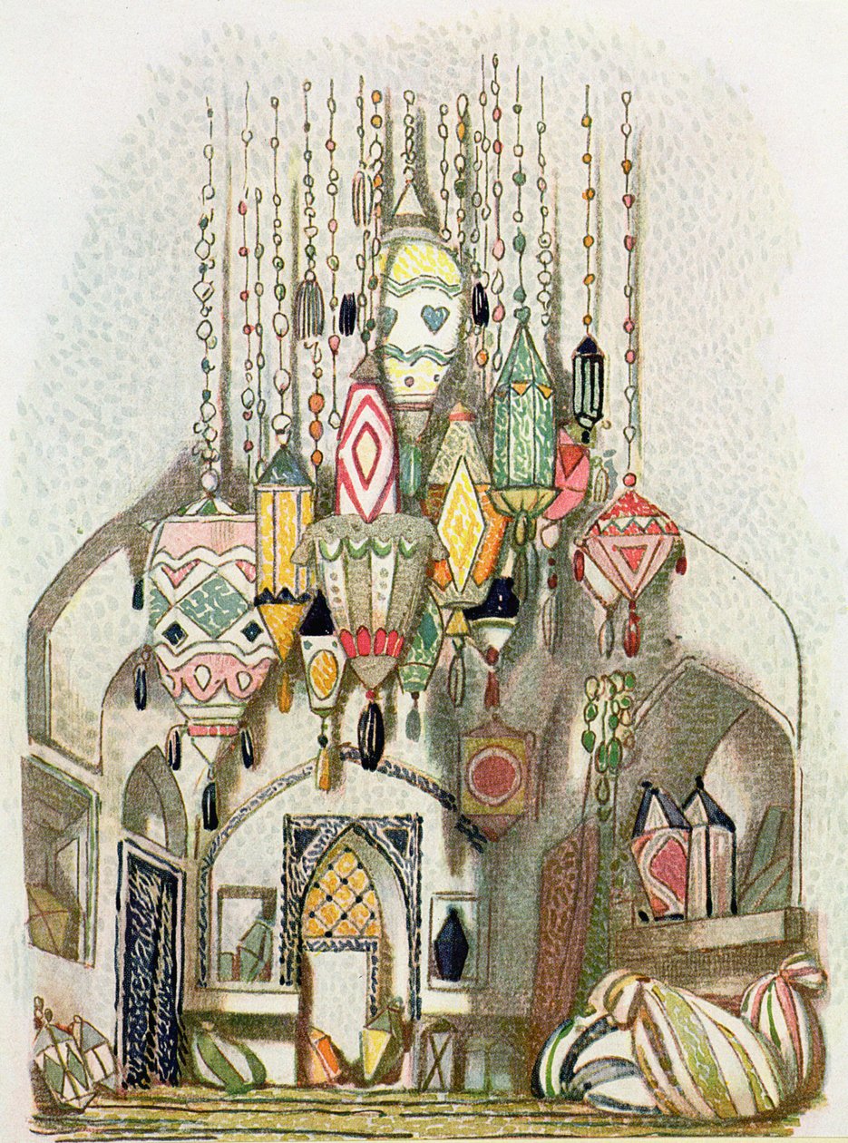 Decorontwerp uit Aladdin, c.1916 door Leon Bakst