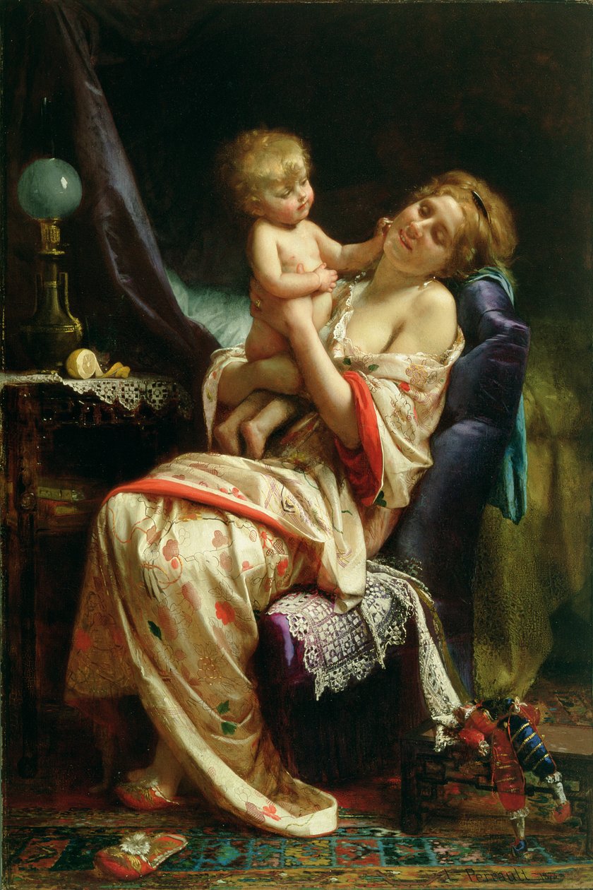 Moederschap, 1873 door Leon Bazile Perrault