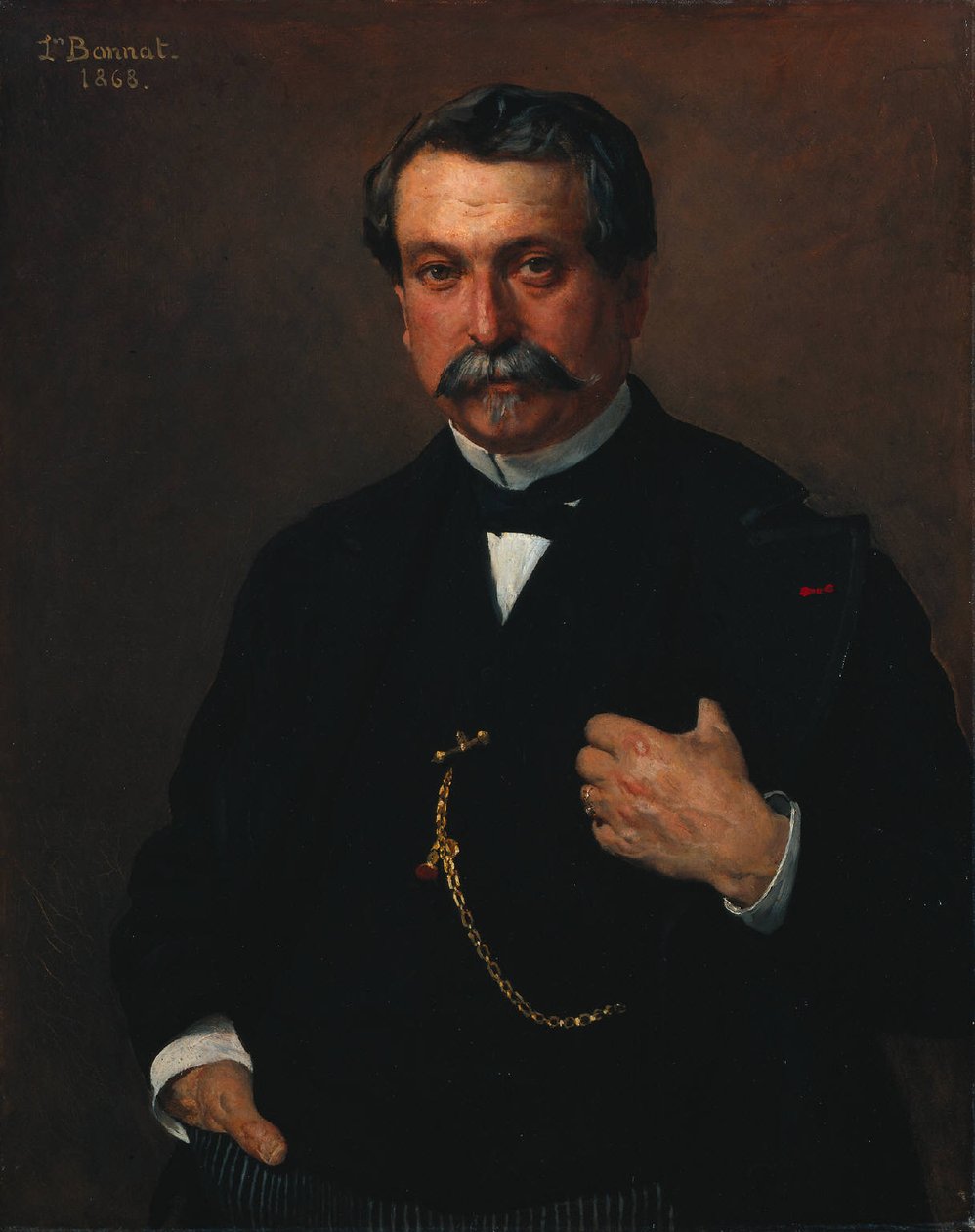 Portret van een man door Leon Joseph Florentin Bonnat