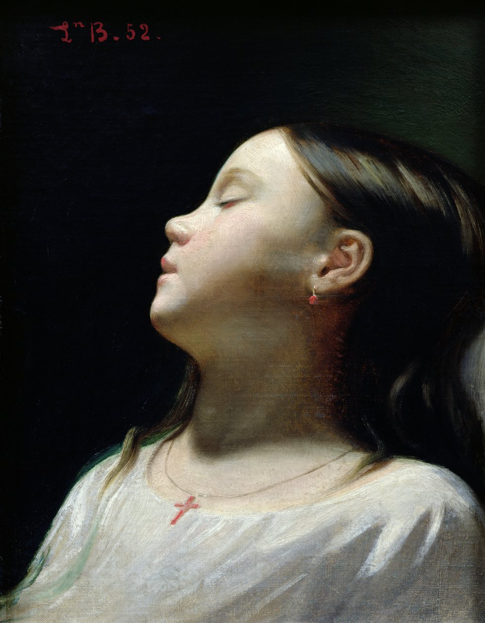 Slapend Meisje, 1852 door Leon Joseph Florentin Bonnat