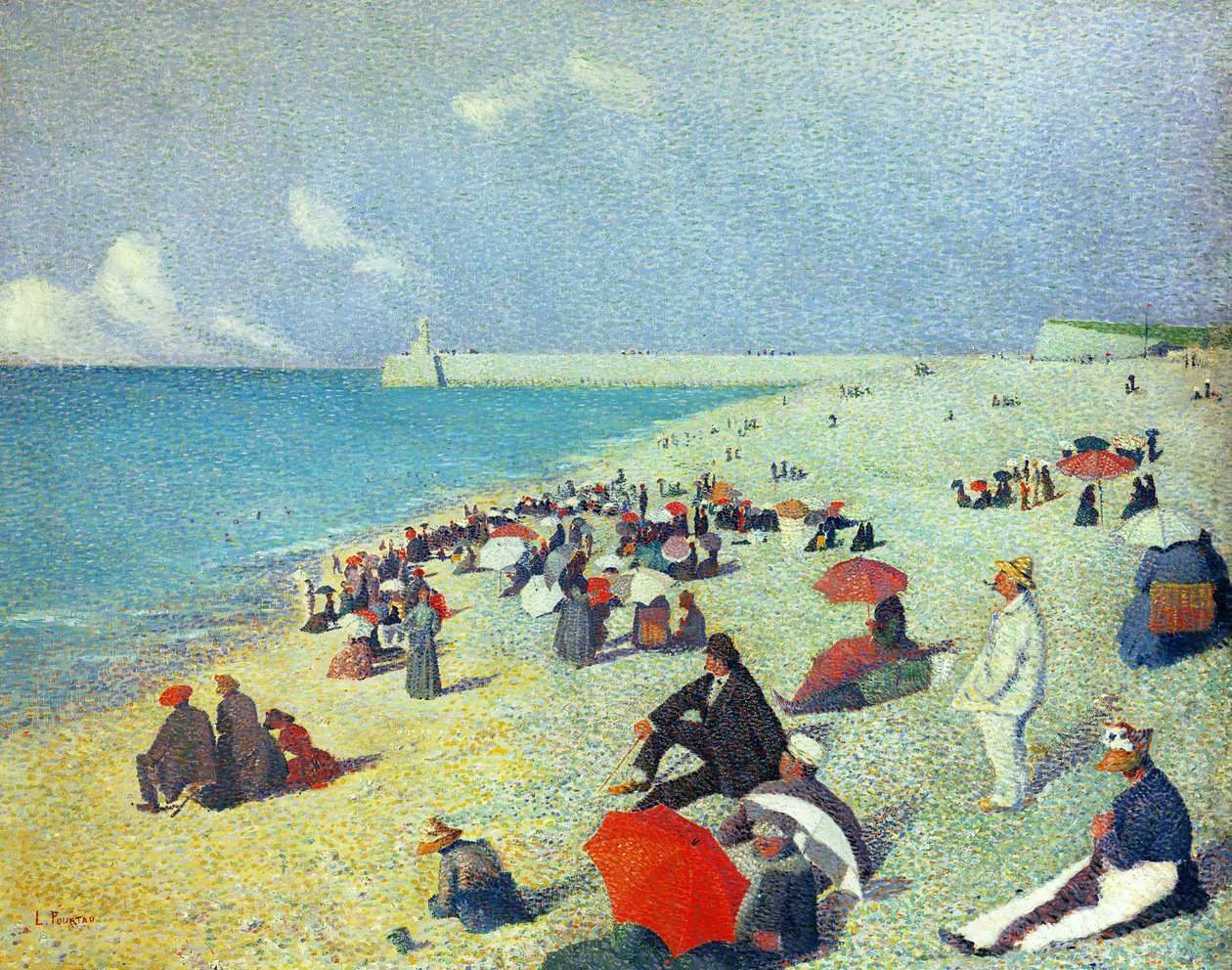 Op Het Strand door Leon Pourtau