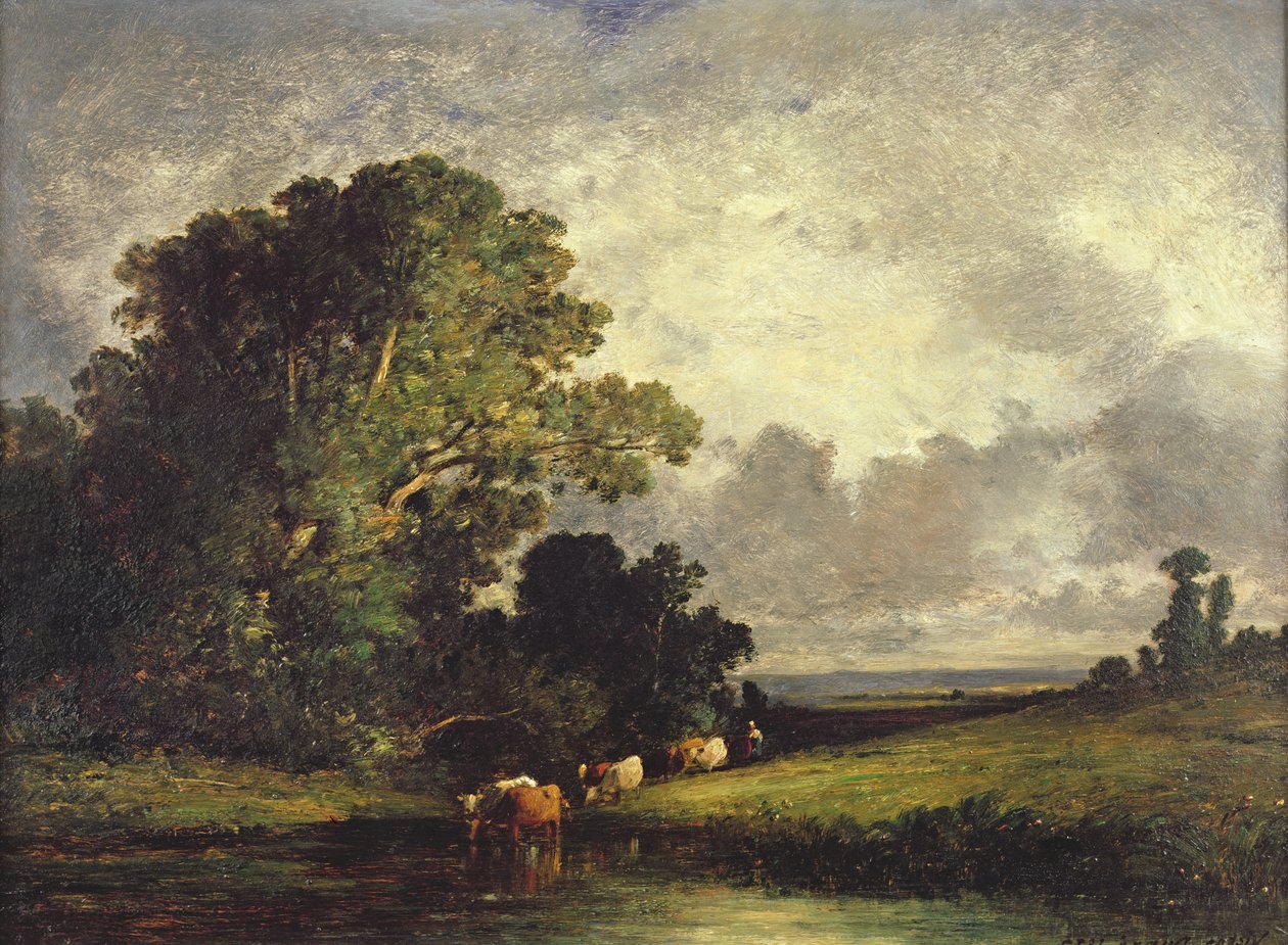 De Waterplaats, Fontainebleau door Leon Victor Dupre