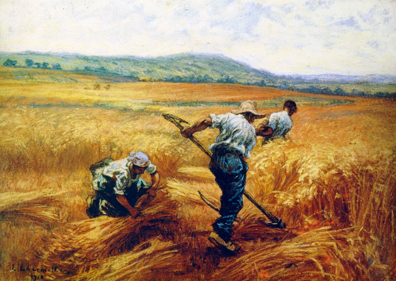 Maaiers, 1910 door Leon Augustin Lhermitte