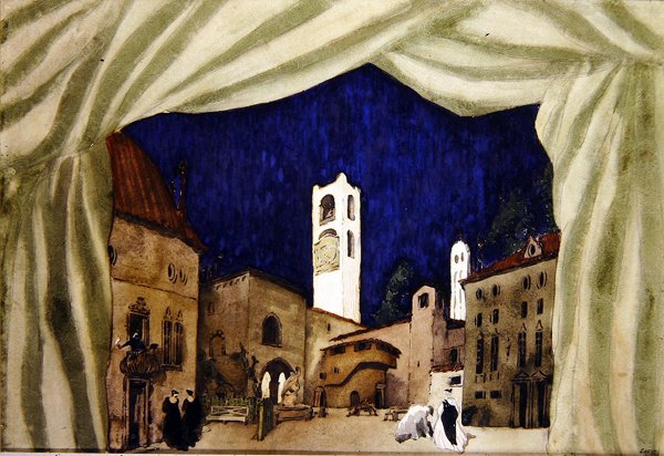 Ontwerp voor de markiezin die jaagt door Leon Bakst