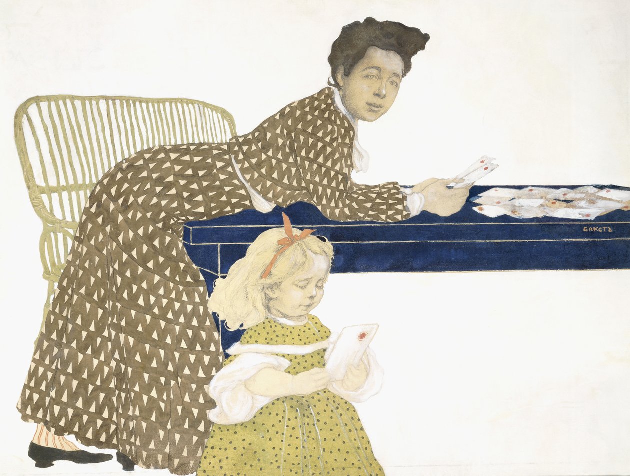 De Kaartspelers, ca. 1903 door Leon Bakst