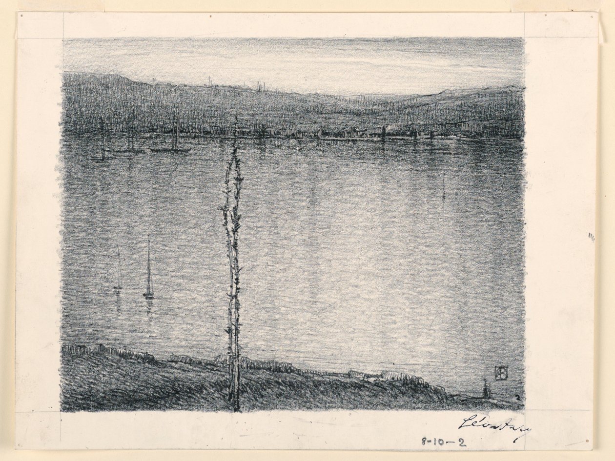 Uitzicht over een Rivier door Leon Dabo