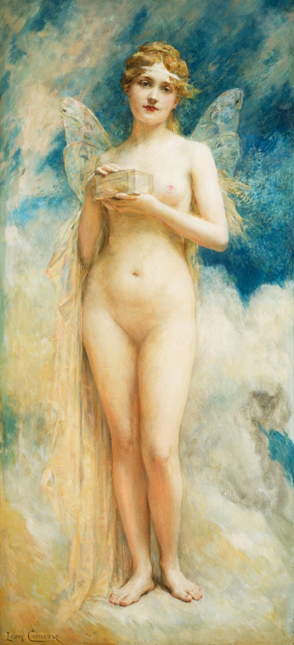 De doos van Pandora door Leon Francois Comerre