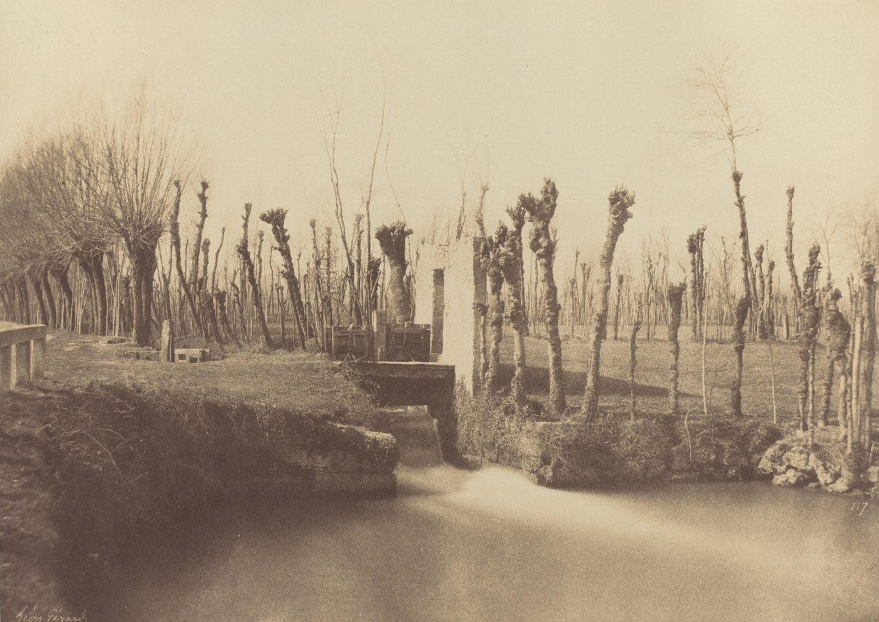 Landschap, Montebello,c. 1860 (foto) door Léon Gérard