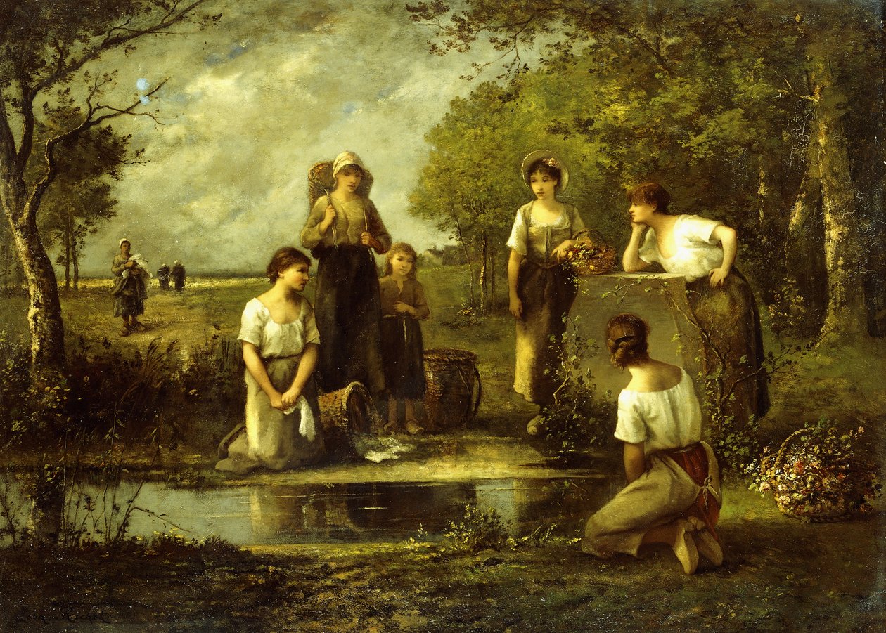 De wasvrouwen door Leon Richet