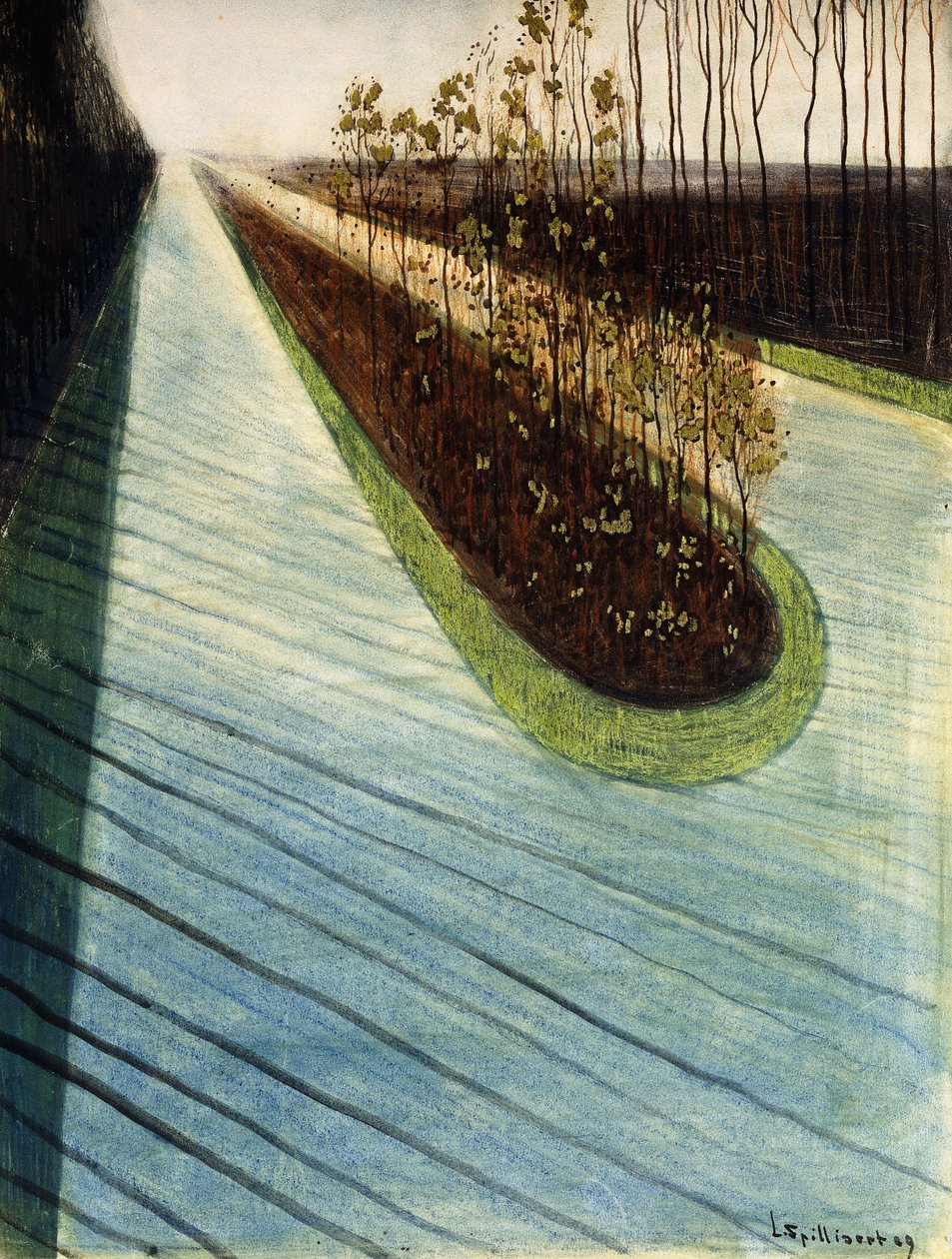 Avenue de la Reine - Koninginnelaan door Leon Spilliaert
