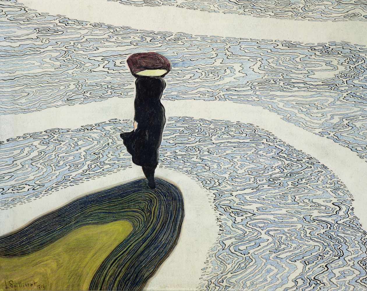 Vrouw aan de Kustlijn door Leon Spilliaert