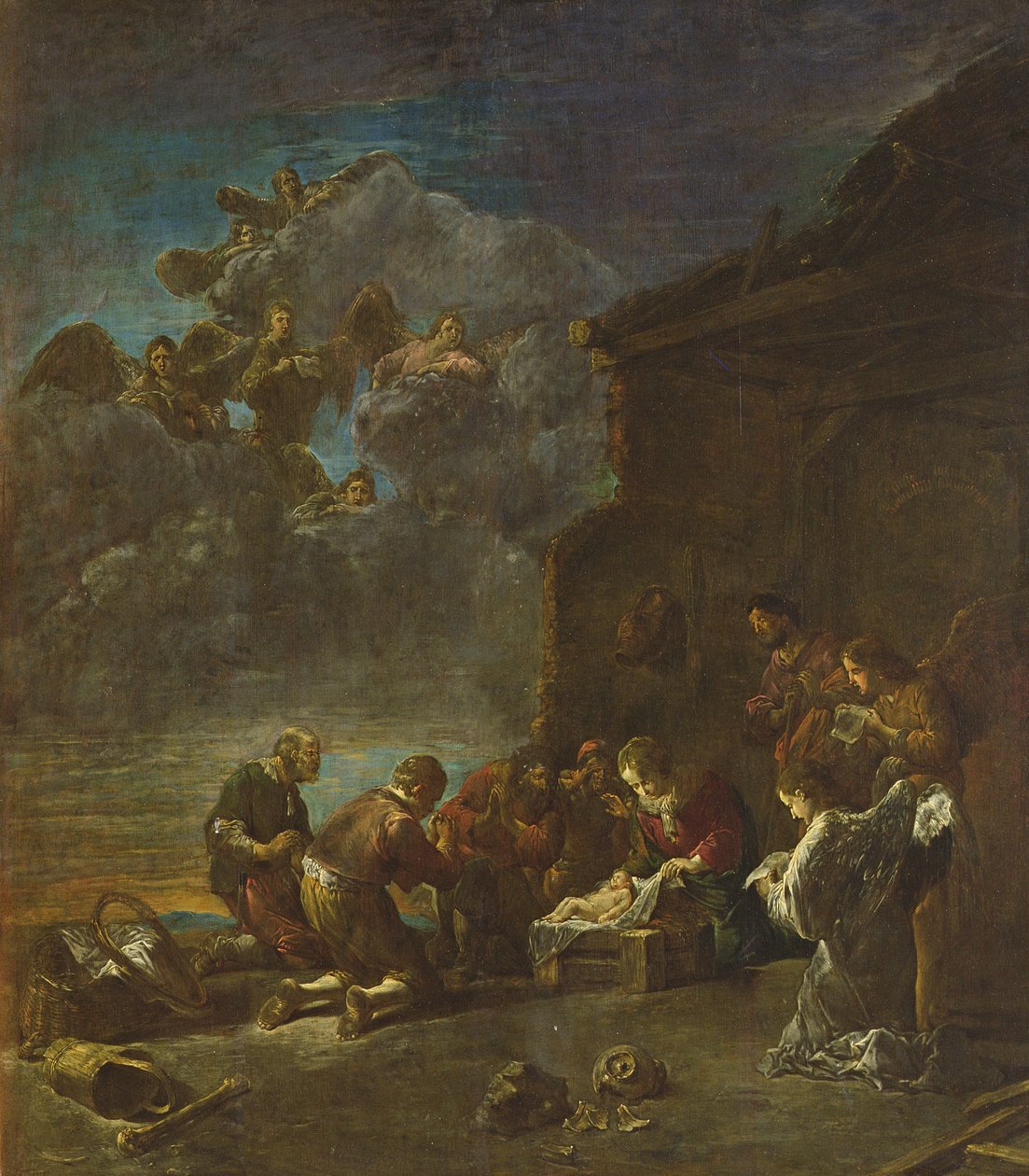 Aanbidding van de herders, 1630-40 door Leonard Bramer