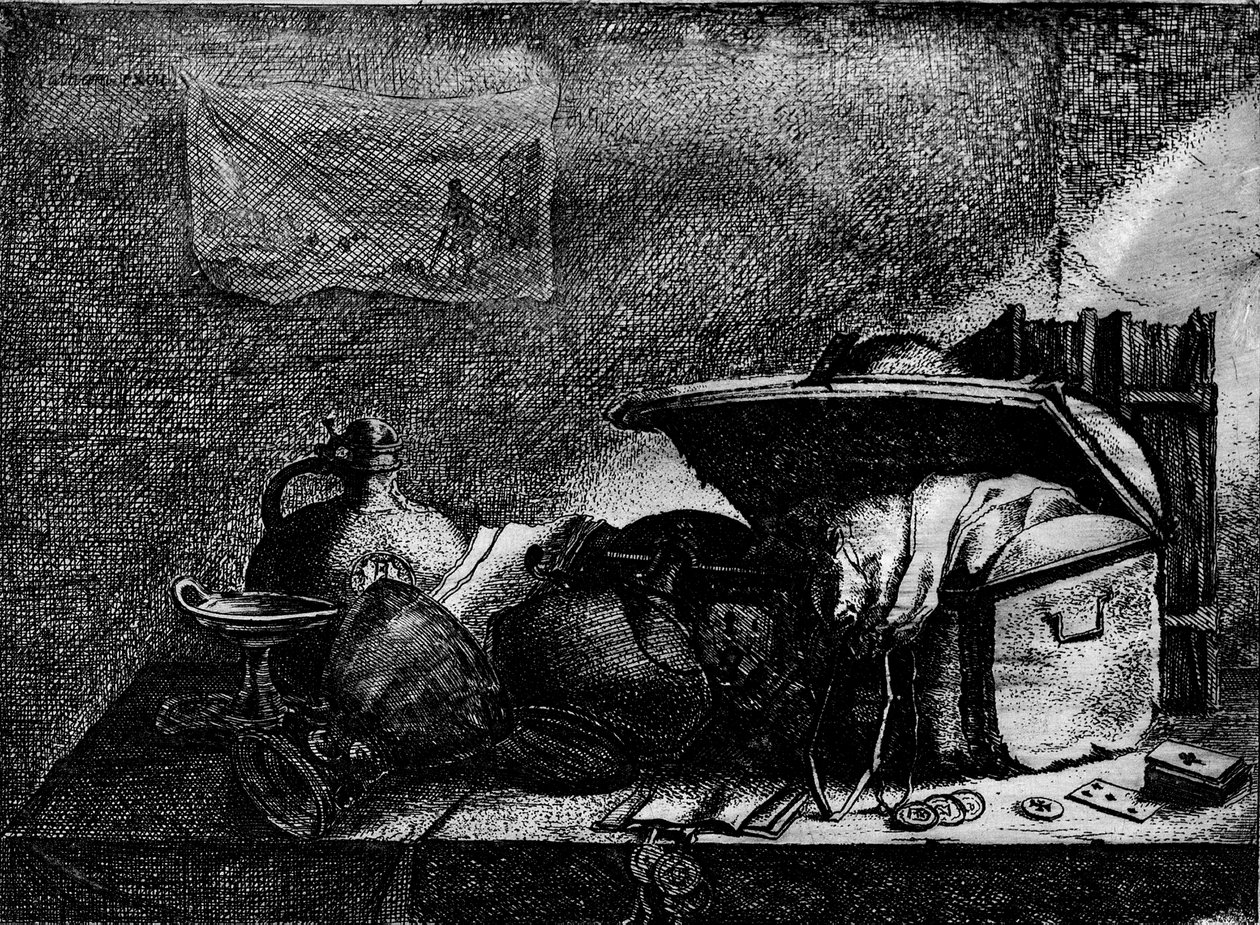 De Reiskoffer door Leonard Bramer