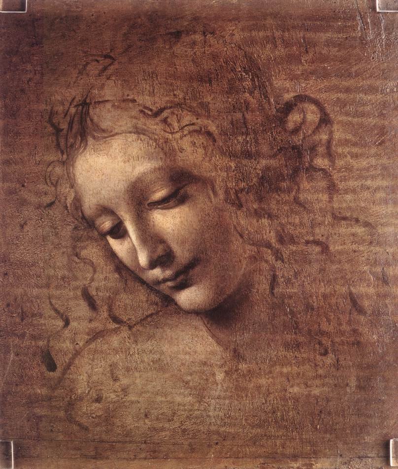 Vrouwelijk hoofd (La Scapigliata) door Leonardo da Vinci