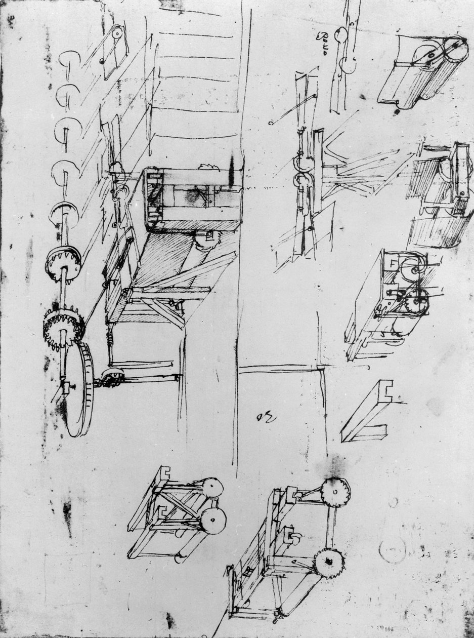 Machinedesigns door Leonardo da Vinci