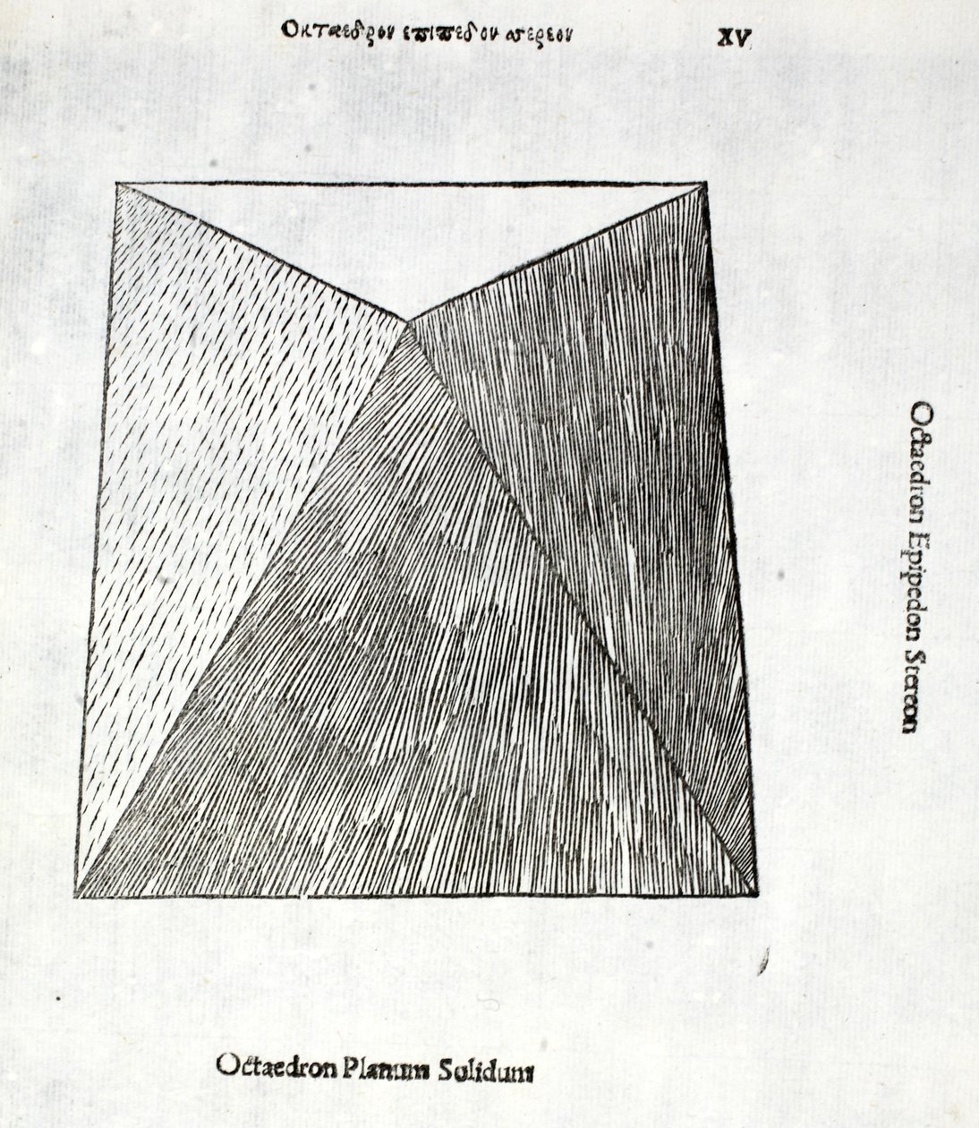 Octocedron planum solidum, illustratie uit 