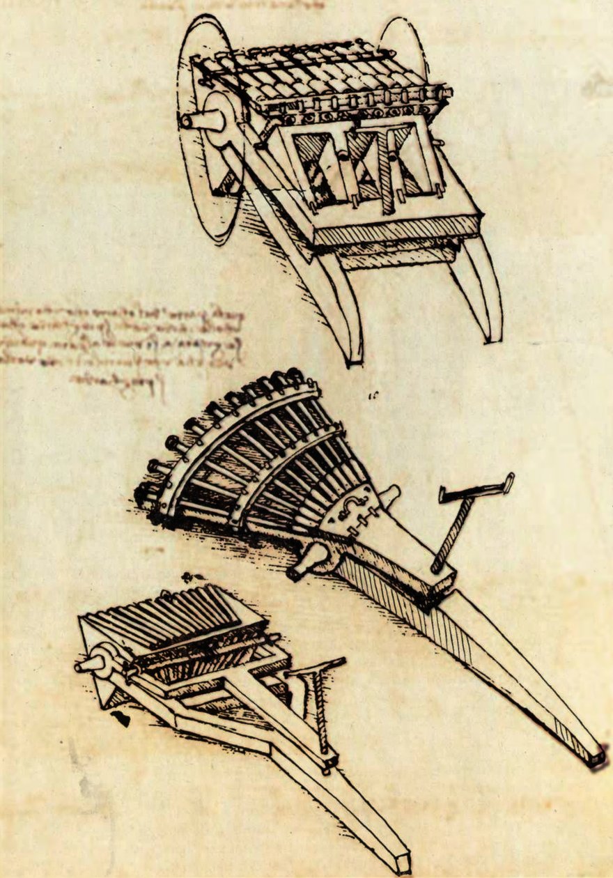 Ribauldequins door Leonardo da Vinci