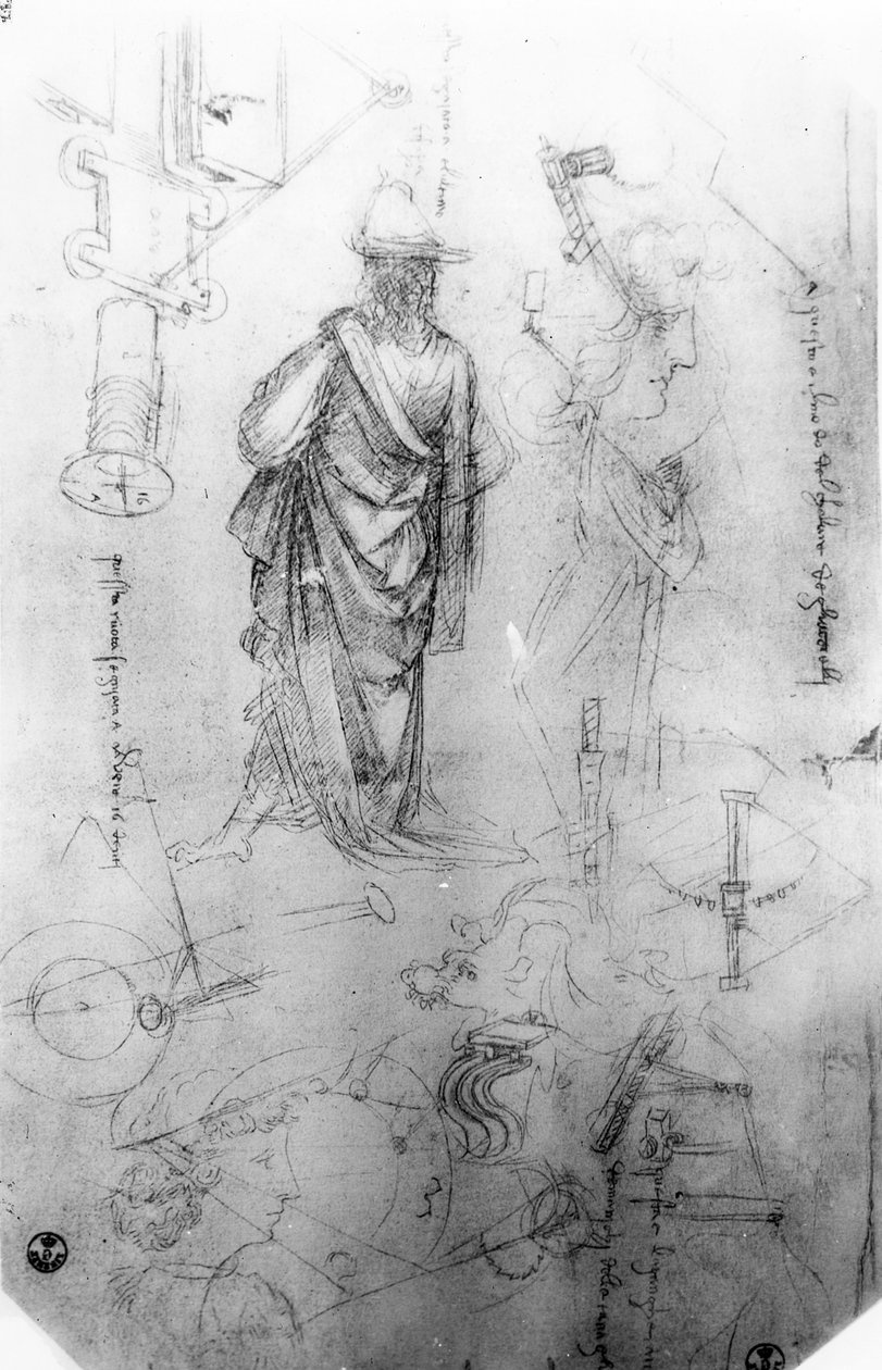 Studies door Leonardo da Vinci